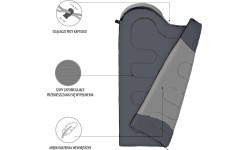 NC2008 ANTHRACITE-ORANGE SLEEPING BAG SIZE L NILS CAMP