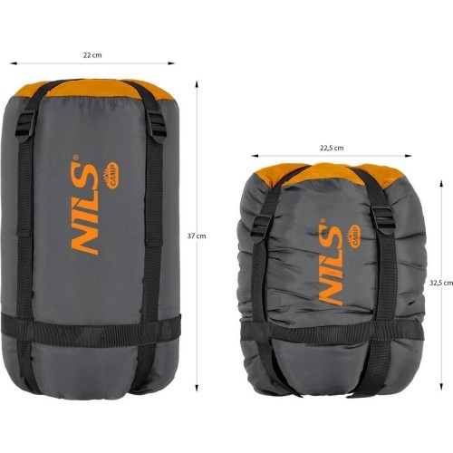 NC2008 ANTHRACITE-ORANGE SLEEPING BAG SIZE L NILS CAMP