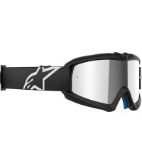 Children’s Motocross Goggles Alpinestars Vision Mirror Youth - Corp black, mirrored silver plexi