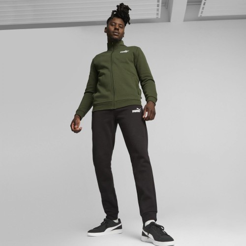 Puma Clean Sweat Suit Men's Tracksuit Black Green 585841 31