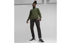 Puma Clean Sweat Suit Men's Tracksuit Black Green 585841 31