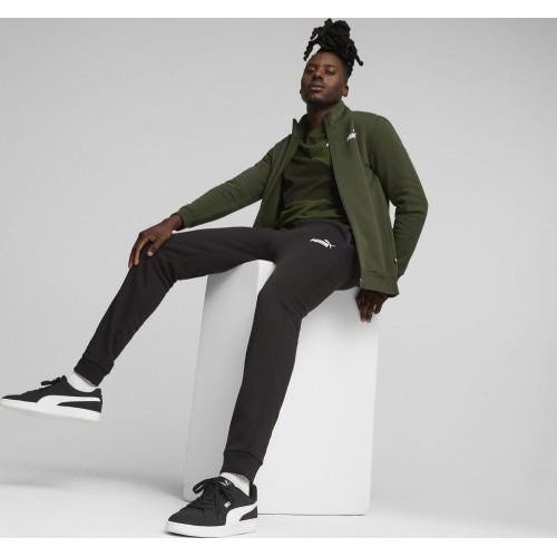 Puma Clean Sweat Suit Men's Tracksuit Black Green 585841 31