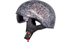 Motociklininko šalmas W-TEC Black Heart V535 Cross Skull