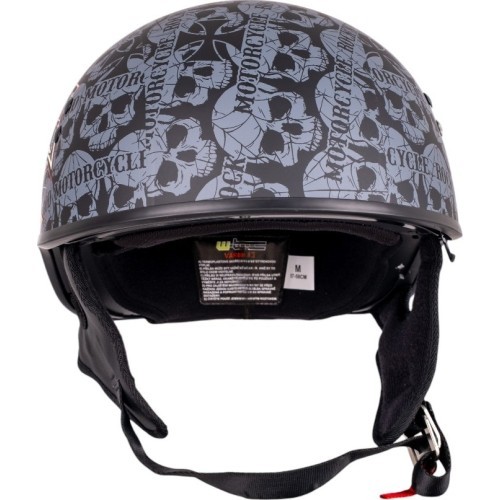 Motorcycle Helmet W-TEC Black Heart V535 Cross Skull