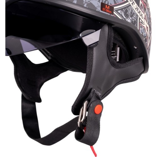 Motociklininko šalmas W-TEC Black Heart V535 Cross Skull
