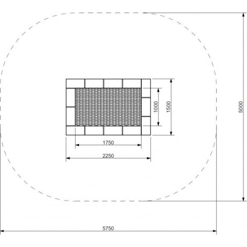 Trampoline Inter-Play Orta 150 x 225