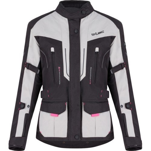 Women’s Motorcycle Jacket W-TEC Xenia - Juoda ir pilka