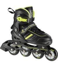 NH18191 2IN1 IN-LINE SKATES/HOCKEY ICE SKATES - BLACK/LIME