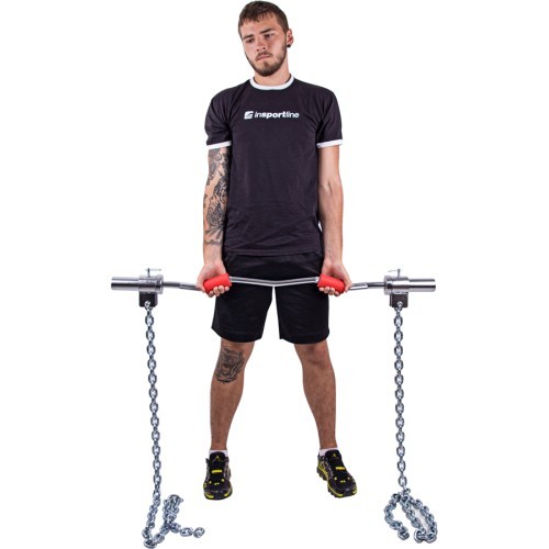 Утяжеляющие цепи со штангой inSPORTline Chainbos, 2x15 кг
