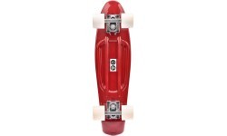 Plastic skateboard - Silver/white/nut