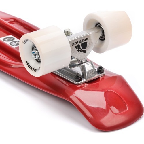 Plastic skateboard - Silver/white/nut