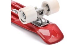 Plastic skateboard - Silver/white/nut