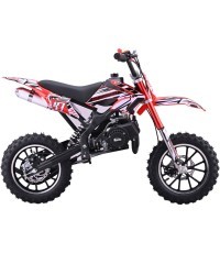 Vaikiškas motociklas su vidaus degimo varikliu 49CC STORM, raudonas