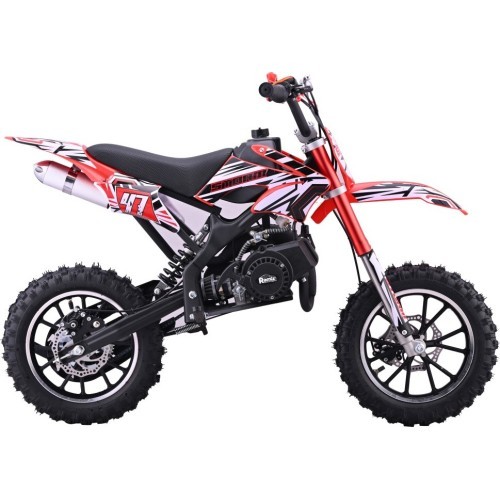 Vaikiškas motociklas su vidaus degimo varikliu 49CC STORM, raudonas