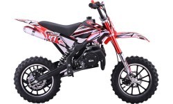 Vaikiškas motociklas su vidaus degimo varikliu 49CC STORM, raudonas