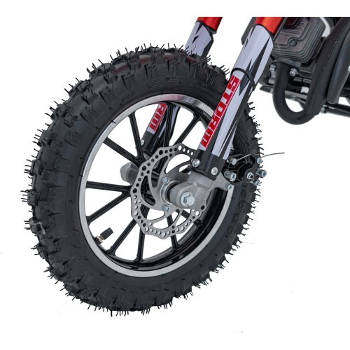 Vaikiškas motociklas su vidaus degimo varikliu 49CC STORM, raudonas