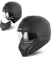 Modulinis motociklininko šalmas W-TEC Satalone - Juoda matinė