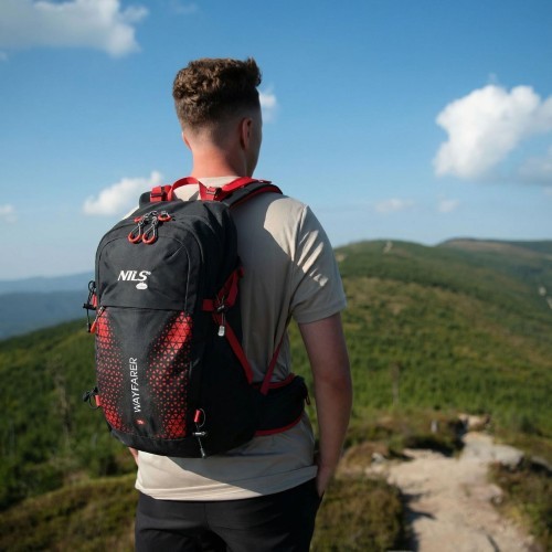 Туристический рюкзак Nils Camp Wayfarer NC1925, красный, 35 л