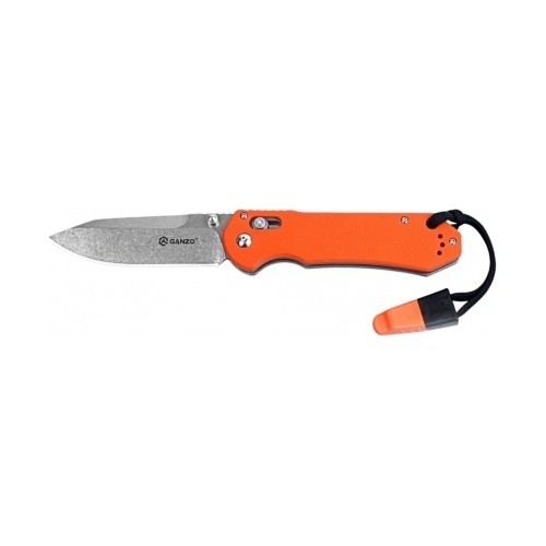 Ganzo G7452-OR-WS folding knife with whistle