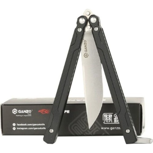 Ganzo Firebird G766-BK sulankstomas peilis su drugeliu