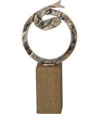 Статуэтка BEH433 Рыба - 28cm - Серебро/Бронза