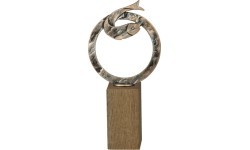 Statuette BEH433 Fish - 30cm - Sidabras/Bronza