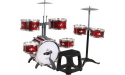 Mega Drums детская барабанная установка со стульчиком, 6 барабанов