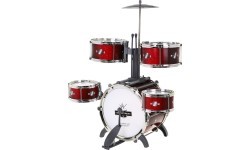 Mega Drums vaikiška būgnų komplektas su kėdute, 6 būgnai