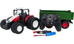Red R/C Tractor With Green Semi-trailer