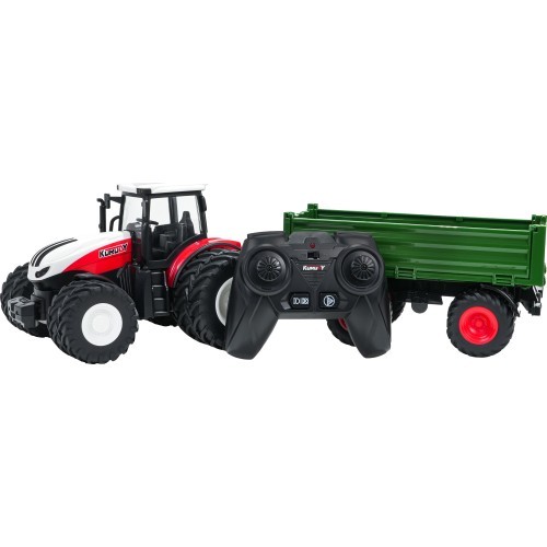 Red R/C Tractor With Green Semi-trailer