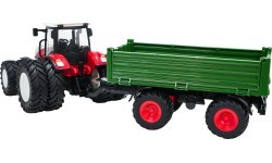 Red R/C Tractor With Green Semi-trailer