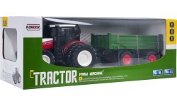 Red R/C Tractor With Green Semi-trailer
