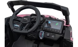 Elektromobilis keturratis Can-Am Maverick, rožinis