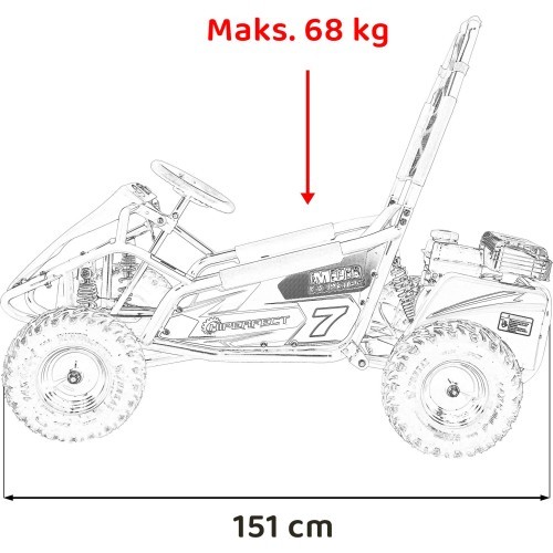 RamiGO MUD MONSTER benzininis kartingas juodas