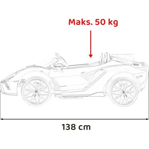 Электромобиль Lamborghini SIAN, красный