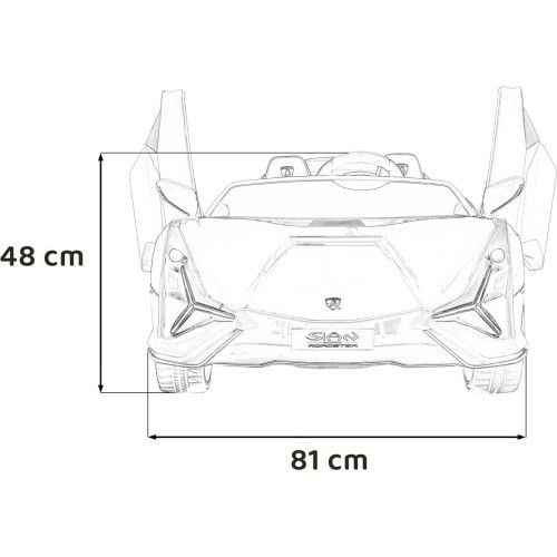 Elektromobilis Lamborghini SIAN, raudonas
