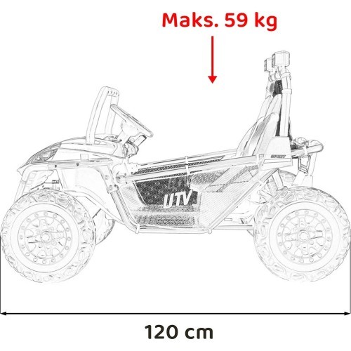 Elektromobilis Buggy FASTER, mėlynas