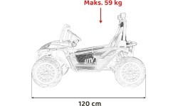 Elektromobilis Buggy FASTER, mėlynas