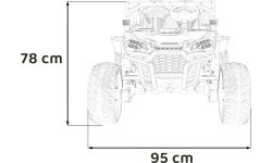 HONDA Talon 4x4 elektromobilis vaikams, juodas