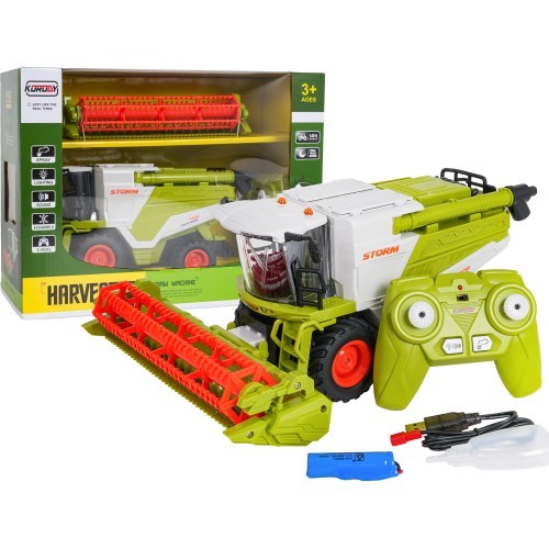 Nuotoliniu būdu valdomas kombainas Harvester 1:24, žalias