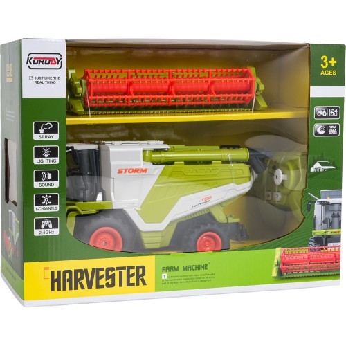 Nuotoliniu būdu valdomas kombainas Harvester 1:24, žalias
