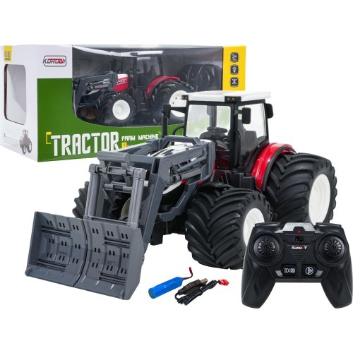 Tractor + Bulldozer R/C 1:24 Red