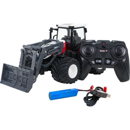 Tractor + Bulldozer R/C 1:24 Red