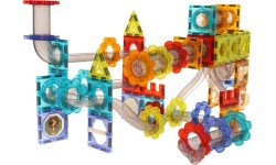 Magnetinių kaladėlių rinkinys šviečiantis kamuolys 228 vnt.