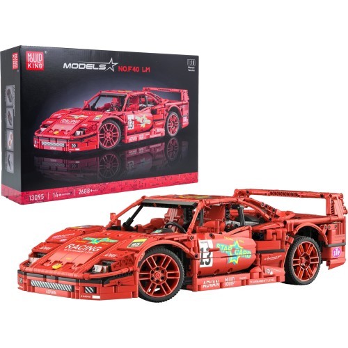 Sportinio automobilio konstruktorius, 2688 detalės, raudonas