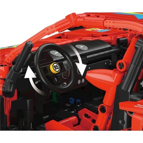 Конструктор спортивный автомобиль, 2688 деталей, красный