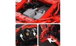 Sportinio automobilio konstruktorius, 2688 detalės, raudonas