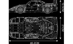 Sports Car Block Set 2688 pieces. Red