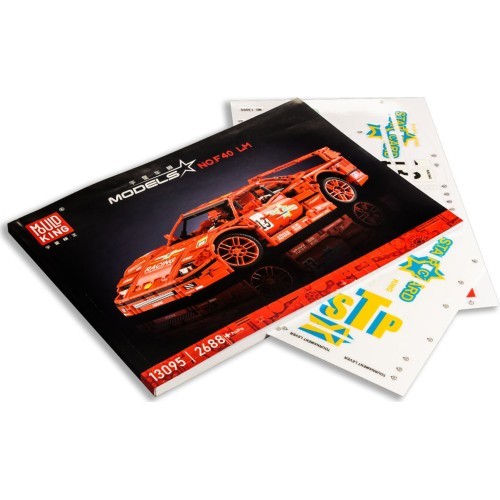 Sportinio automobilio konstruktorius, 2688 detalės, raudonas