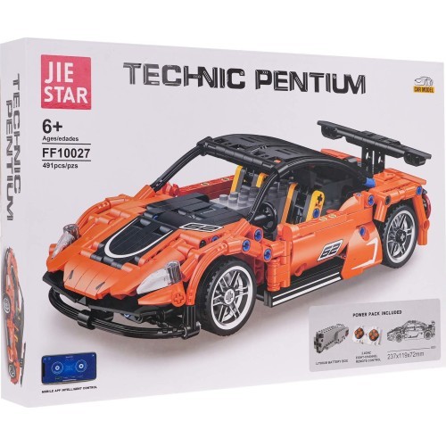 Sports Car Block Set 491 pcs. Orange